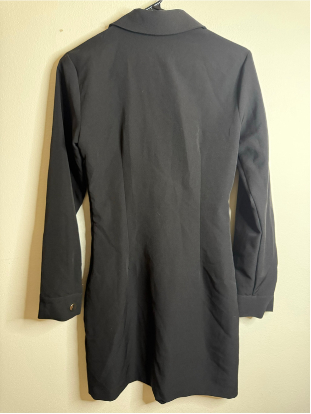Women's Zara Black Button-Down Mini Dress Size S - Picture 4 of 4